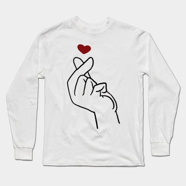 kpop heart Long Sleeve T-Shirt by PepGuardi